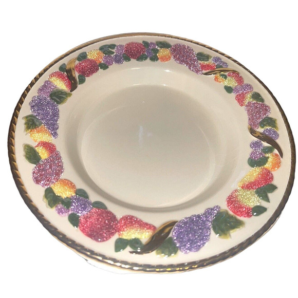 Avon Home Fragrance Holiday Splendor Spiced Fruit Candle/Potpourri Holder Plate - Picture 1 of 7